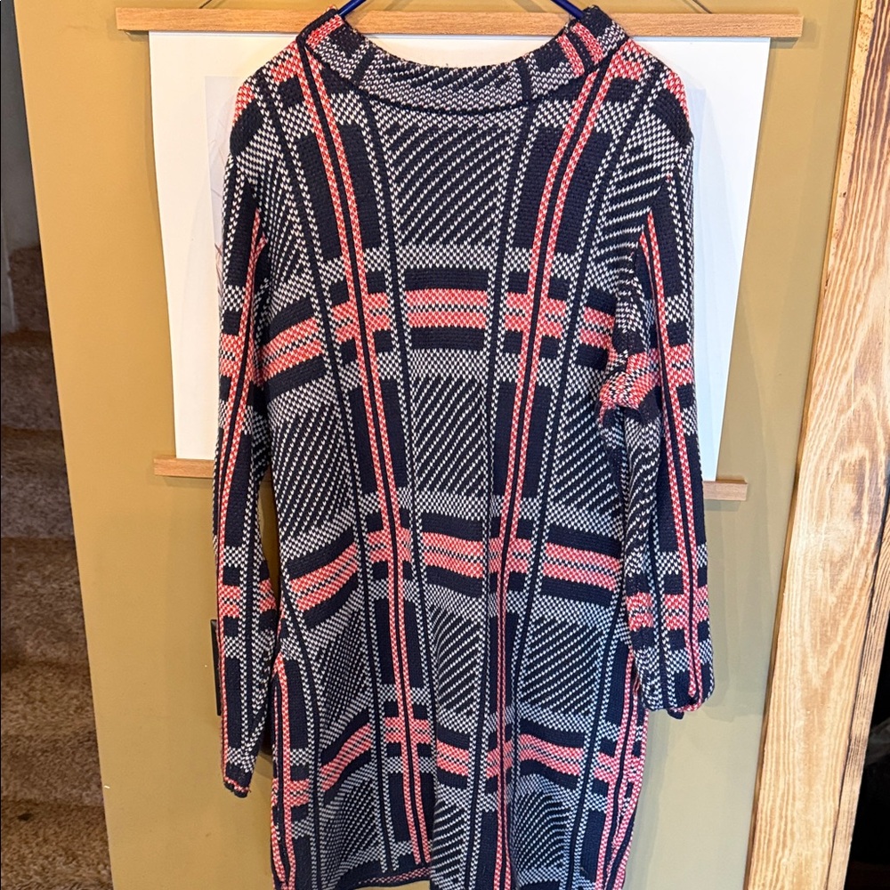VENUS Black and Pink Plaid Dress